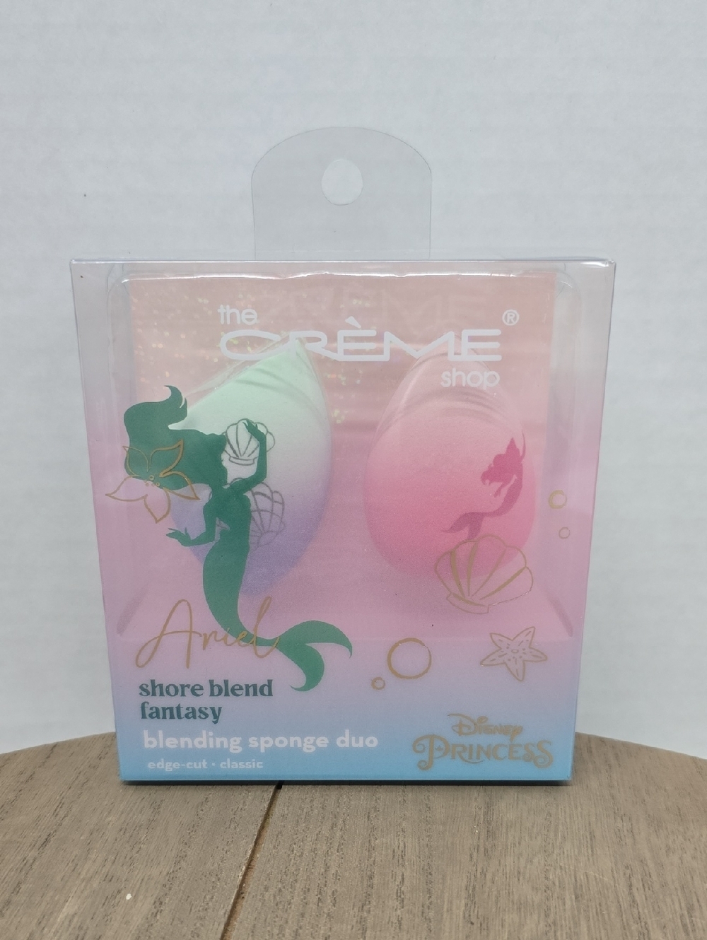 The Crème‎ Shop x Disney Princess Ariel Blending Sponge Duo - Pink & Mint NWT